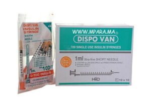 Seringue insuline 1.5ml -Boîte de100 aiguille 30G