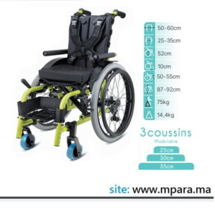 Fauteuil roulant en aluminium pour enfant (2 a 5 ans)