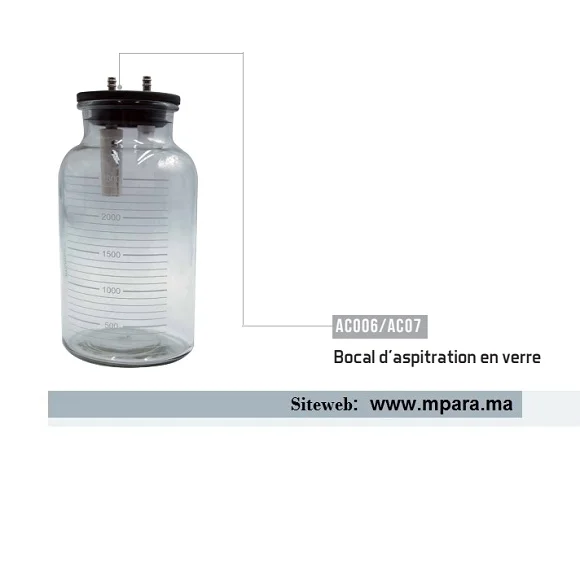 Bocal d’aspitration en verre  AC006/AC07