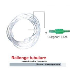 Rallonge tubulure masque à oxygène  + connecteur
