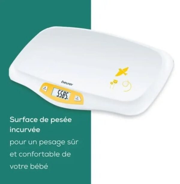 ⁦Pèse-Bébé Électronique Beurer BY80 Précision et confort pour suivre la croissance de bébé⁩ - الصورة ⁦4⁩