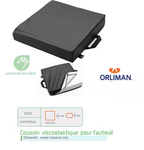 Coussin viscoelastique pour fauteuil roulant ORLIMAN OSL1200 - mpara
