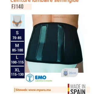 CEINTURE EVOTEC SOUTIEN LOMBAIRE SEMI-RIGIDE