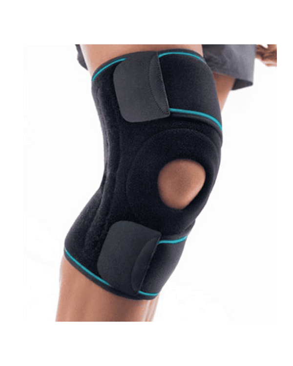 Genouillère enveloppante avec renforts latèraux flexibles 7119
