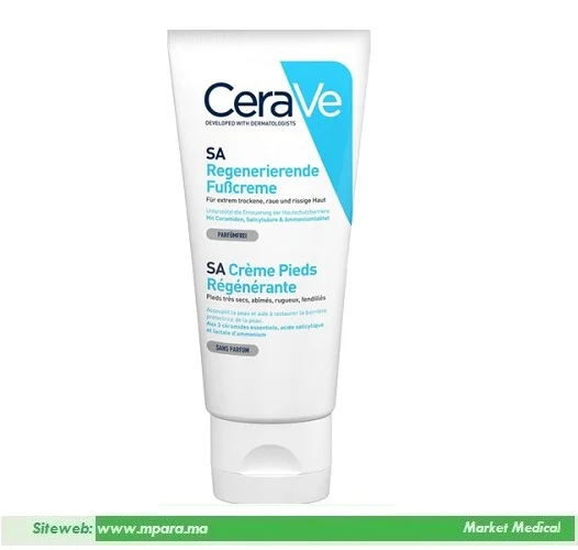 cerave-creme-regenerante-pieds-tres-secs- MPARA MAROC TETOUAN abimes-rugueux-fendilles-88ml