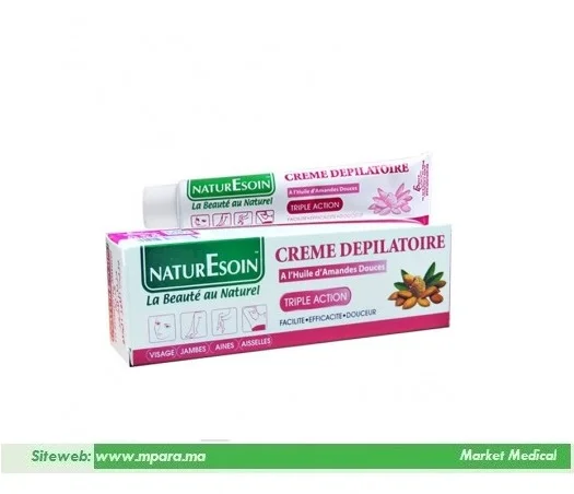 naturesoin-creme-depilatoire-MPARA MAROC TETOUAN a-lhuile-damandes-douces-50-ml