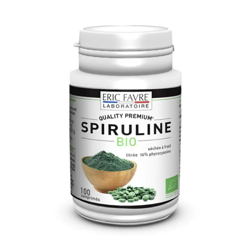 Eric Favre Spiruline bio Vegan 100 Comprimes