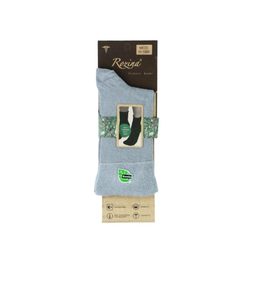 Chaussettes Diabétiques Bambou – Gris Clair - الصورة 2
