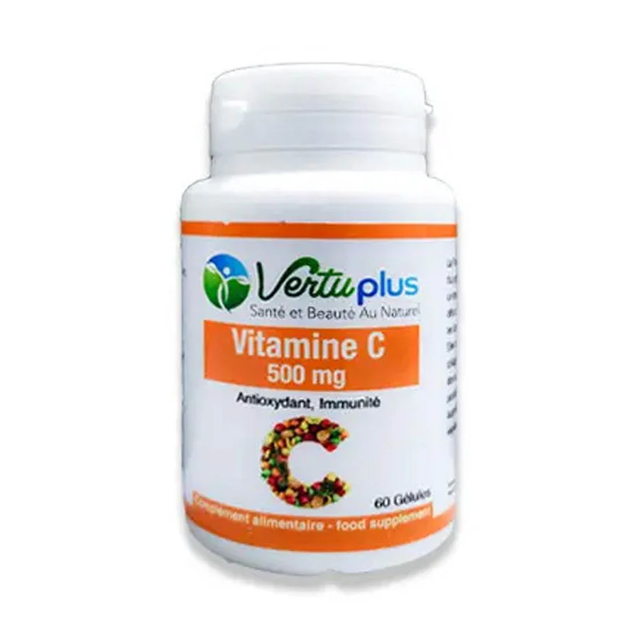Vertu Plus Vitamine C 500 mg – 60 Gélules