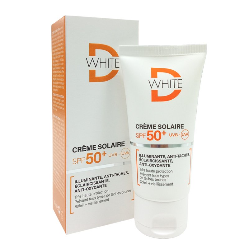 Dwhite Écran Solaire SPF50 invisible – Protection Haute Visage 50ml