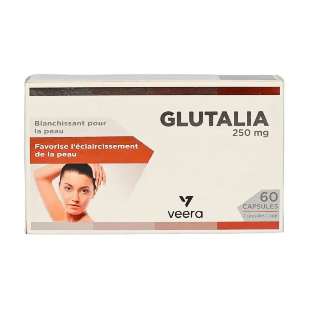 Glutathion 250mg capsules – Veera Glutalia 60 capsules complément éclaircissant