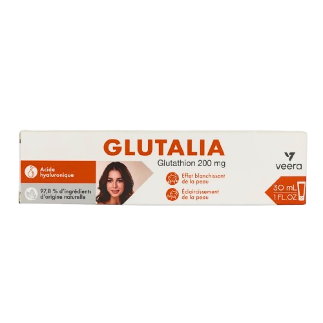 Crème éclaircissante glutathion 200mg – Glutalia Crème Visage Anti-Taches 30 ml