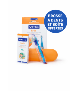 Vitis Gel Dentifrice Junior 50ml + Brosse à dents + Boîte offerte