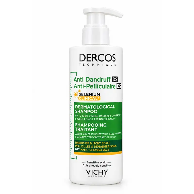 Vichy Dercos Antipelliculaire Traitant pour Cheveux Secs 390 ml